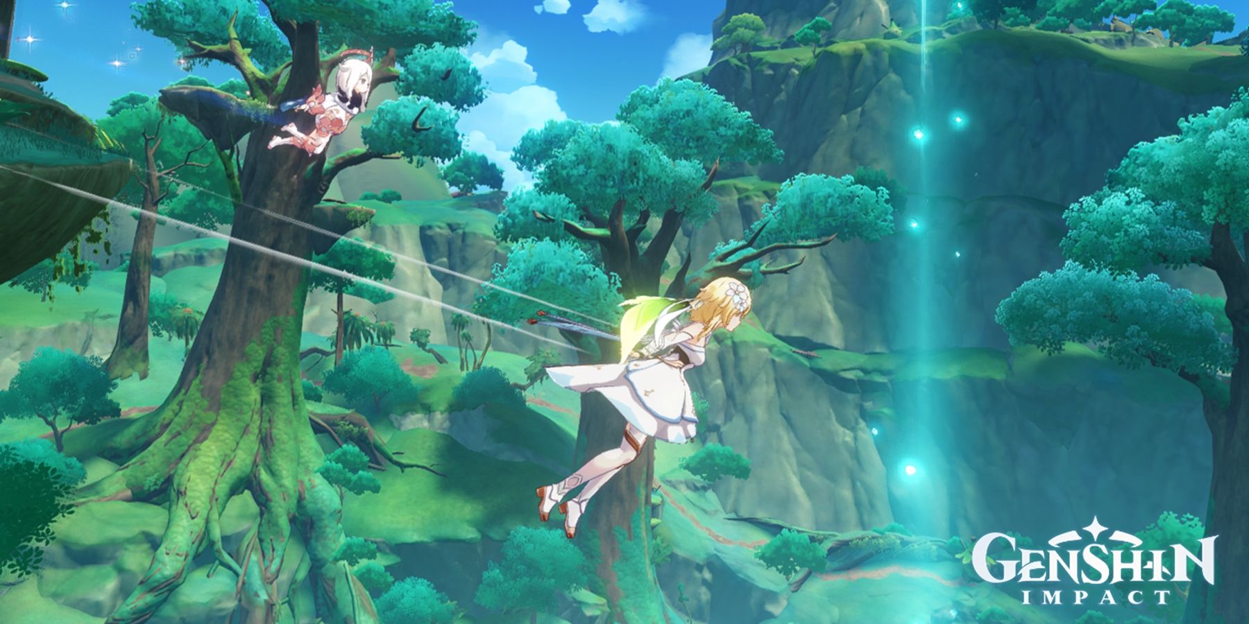 Genshin Impacto Paimon e Viajante