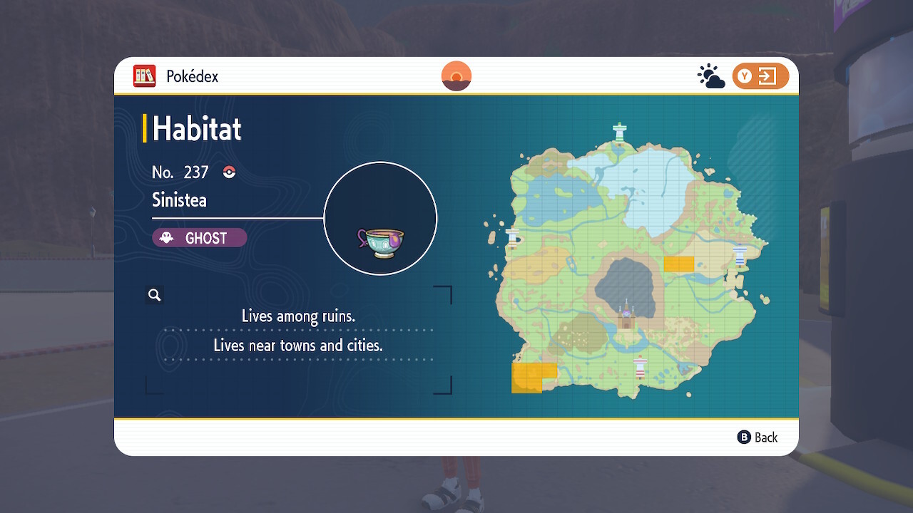 Em Pokémon Violet você precisará de 10 Sinistea Chips.