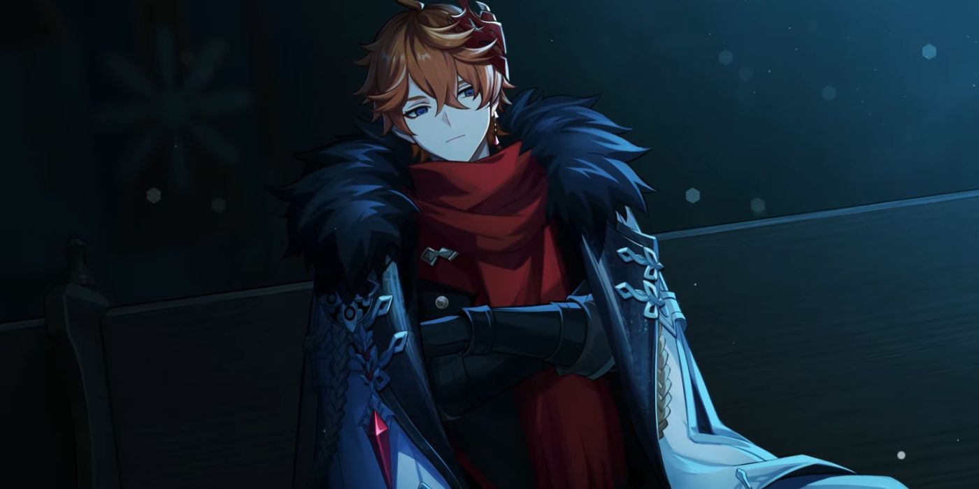 A roupa de Childe no teaser do Interlúdio do Capítulo Teyvat em Genshin Impact.