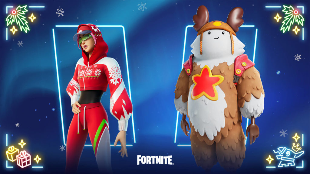 Fortnite Winterfest 2022 Arctic Adeline e Sled Ready Guff Outfits