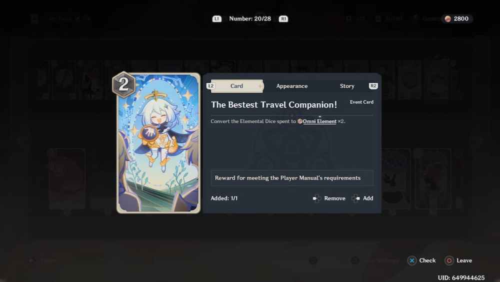 O melhor companheiro de viagem! Carta de Ação em Genshin Impact