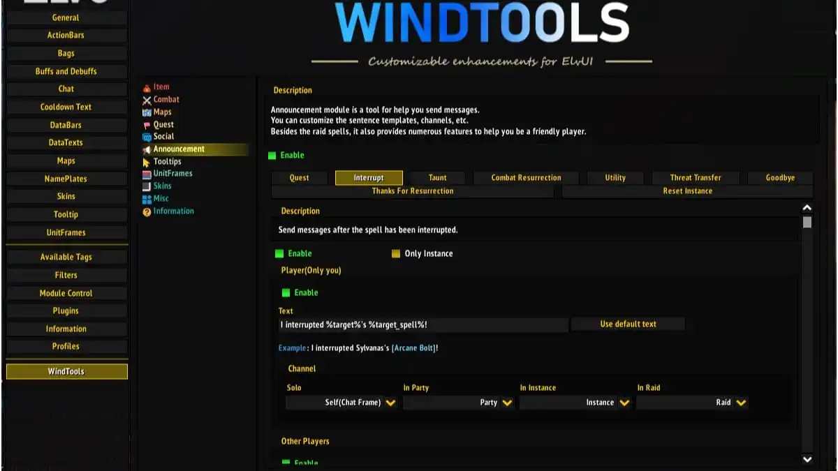 World Of Warcraft melhores Addons Elvui