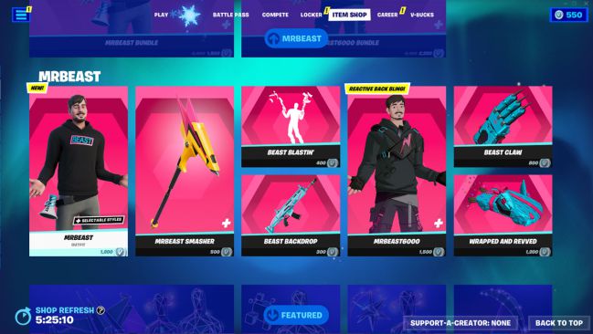 O YouTuber mais inscrito do mundo chega ao Fortnite: essas são as roupas de MrBeast