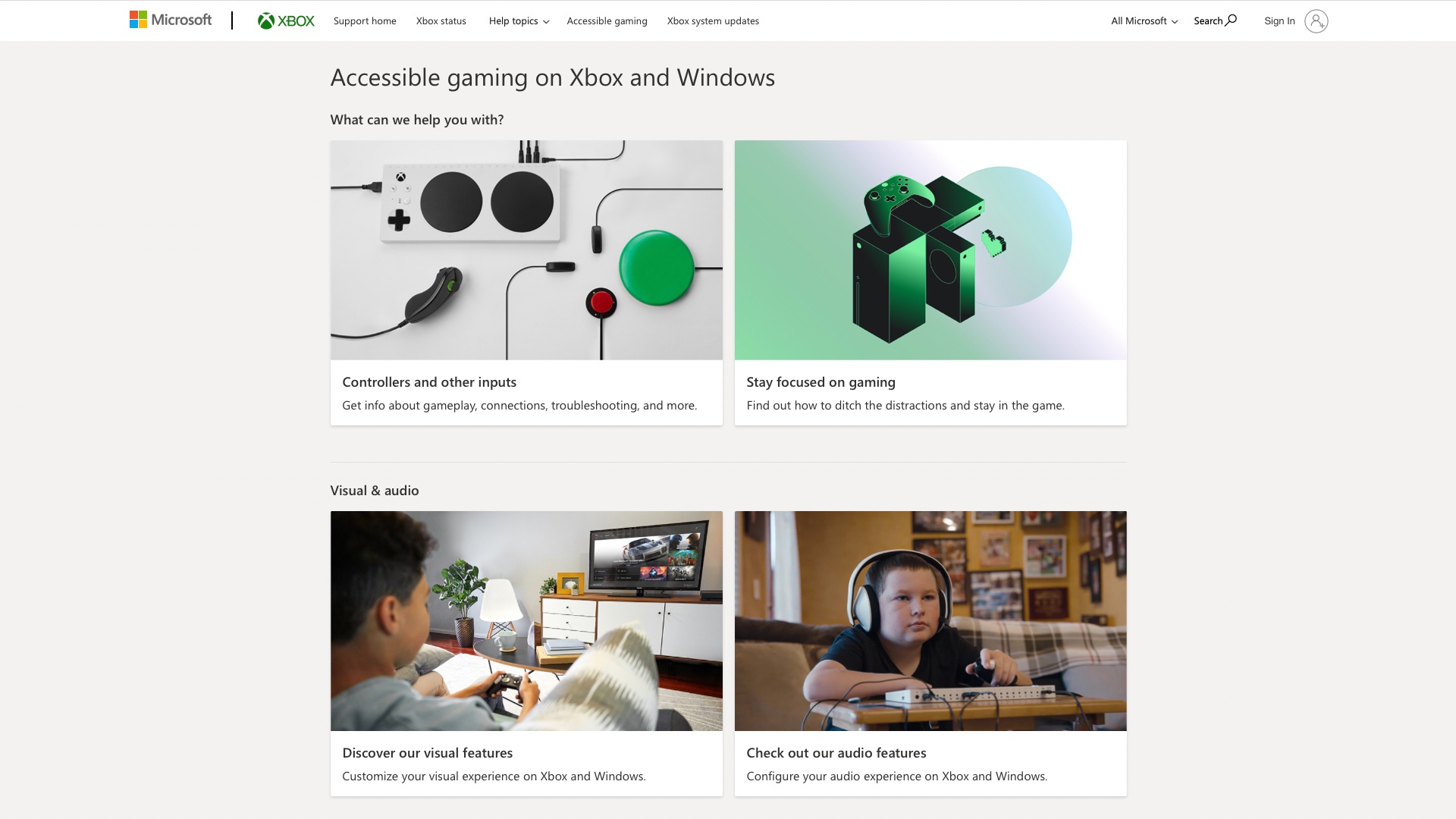 Recurso de acessibilidade do Xbox