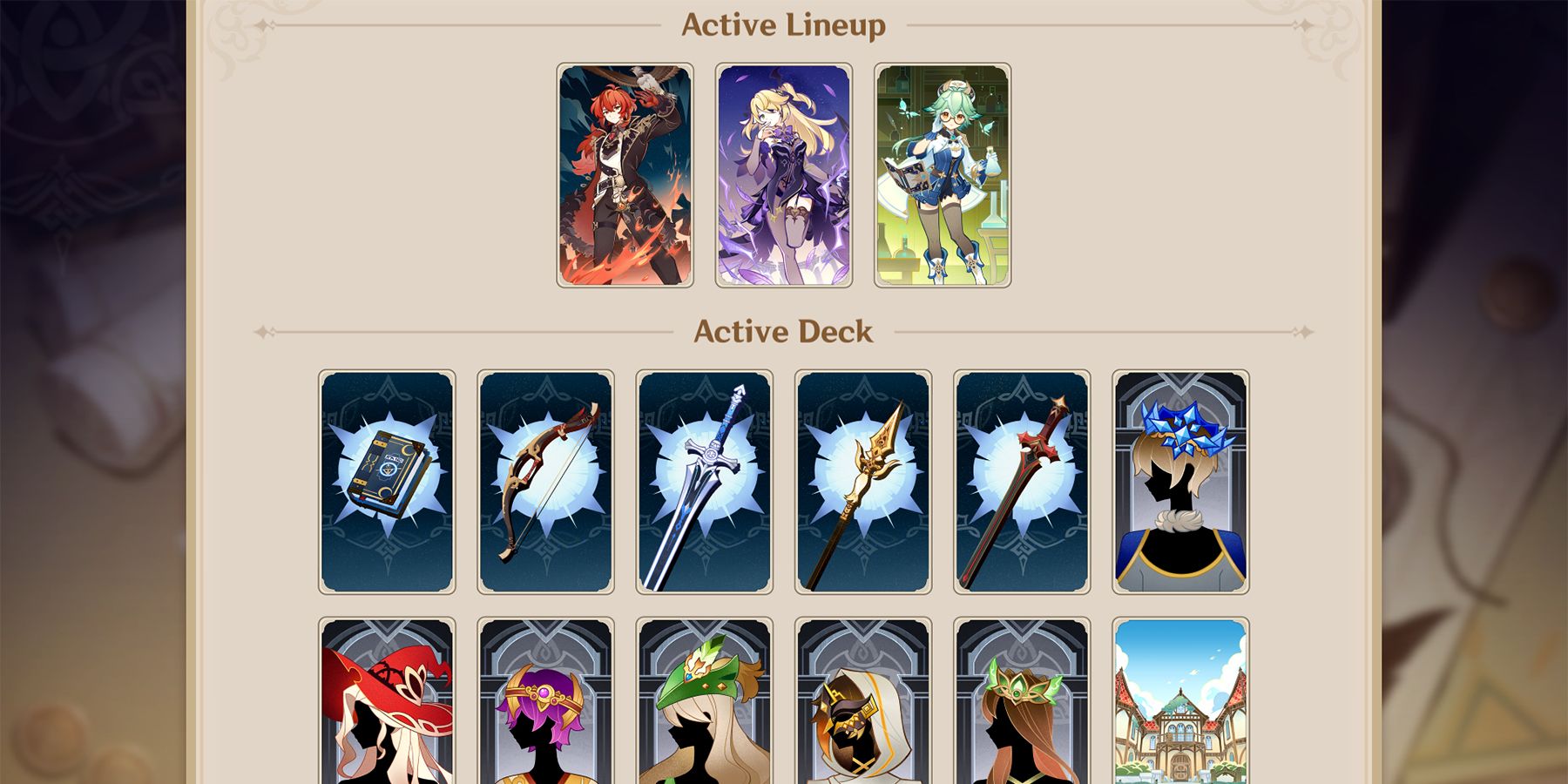 como construir e trocar deck em genshin imapct gênio invocação tcg