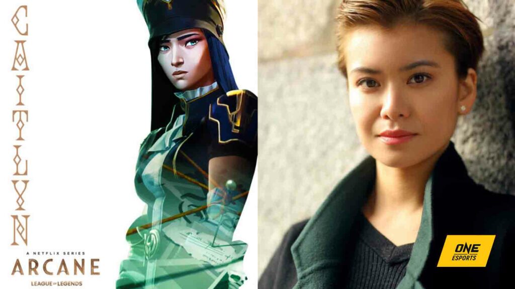 Dubladores arcanos para todos os personagens de anime de League of Legends Caitlyn em Arcane key visual e sua dubladora Katie Leung