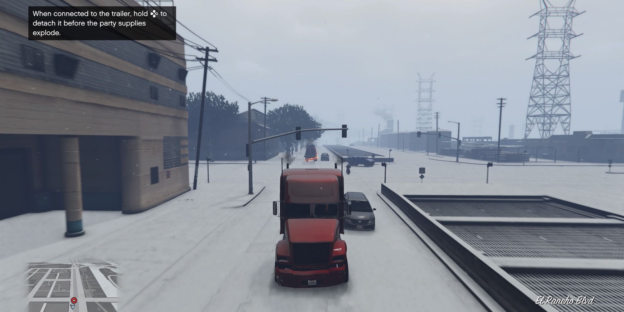 desconectando suprimentos de festa do caminhão GTA Online
