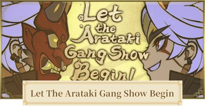 Que comece o show da gangue Arataki
