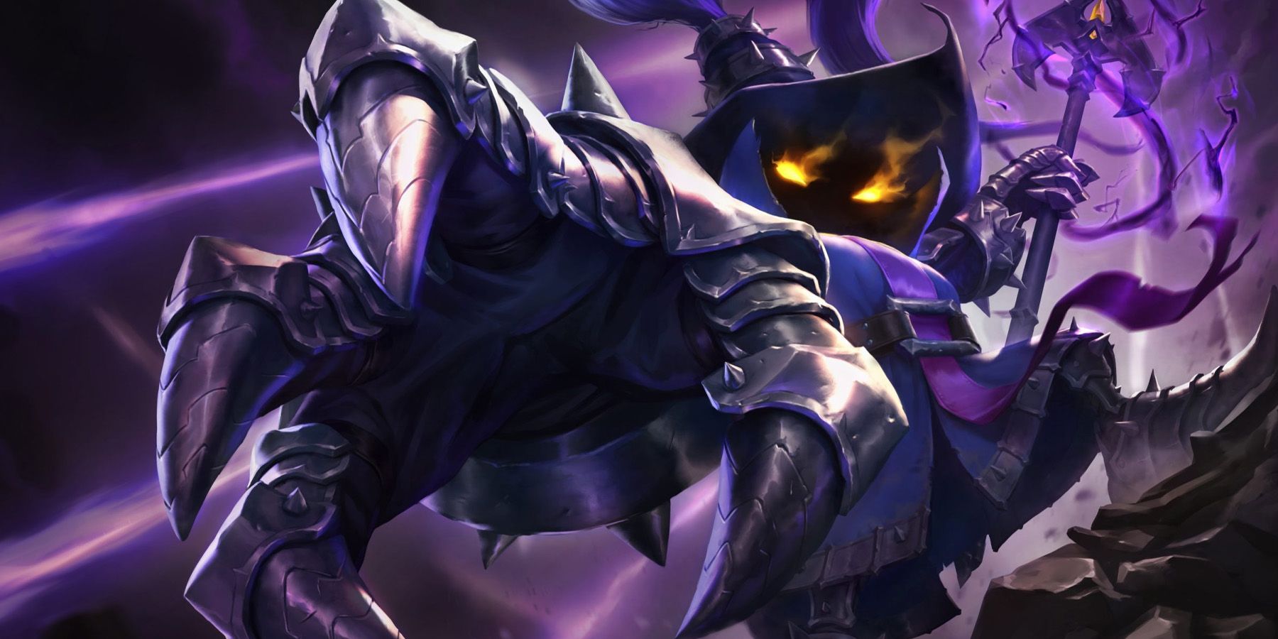 Veigar lançando um feitiço com magia negra