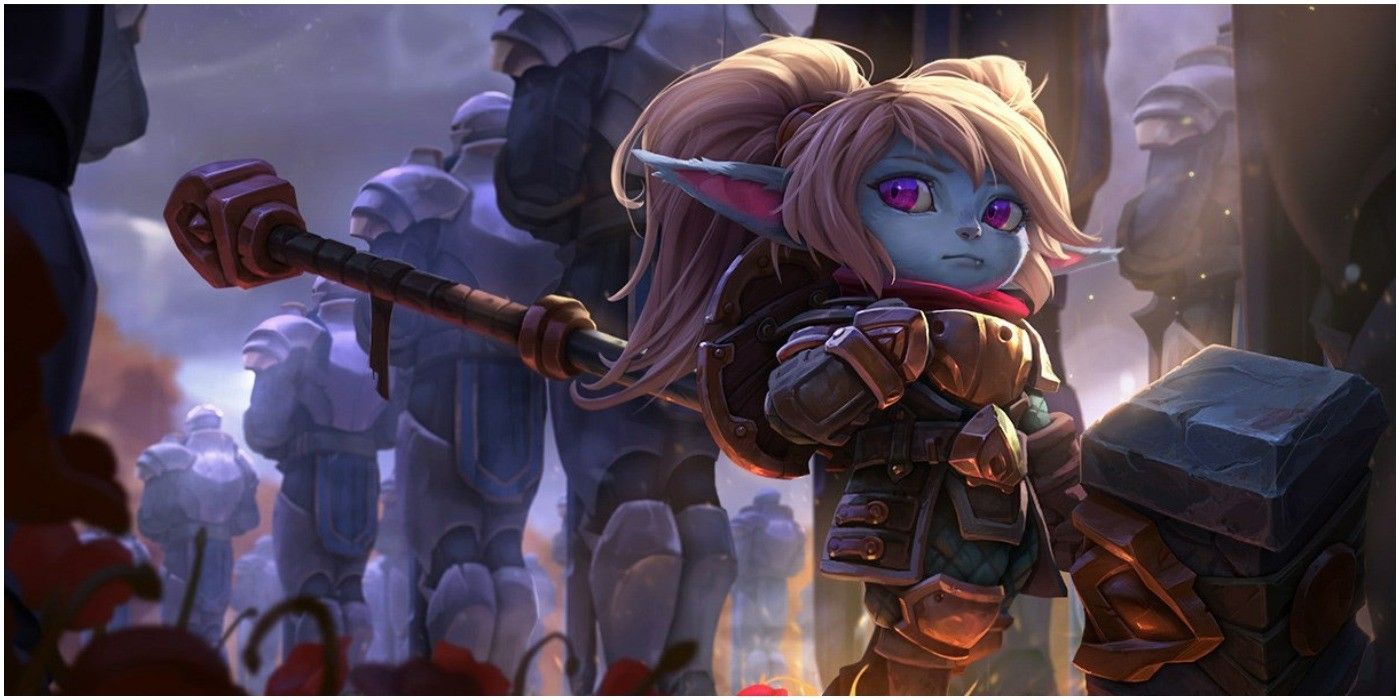Poppy com seu martelo em Summoner's Rift