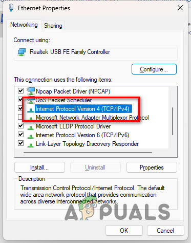 Abrindo Propriedades IPv4