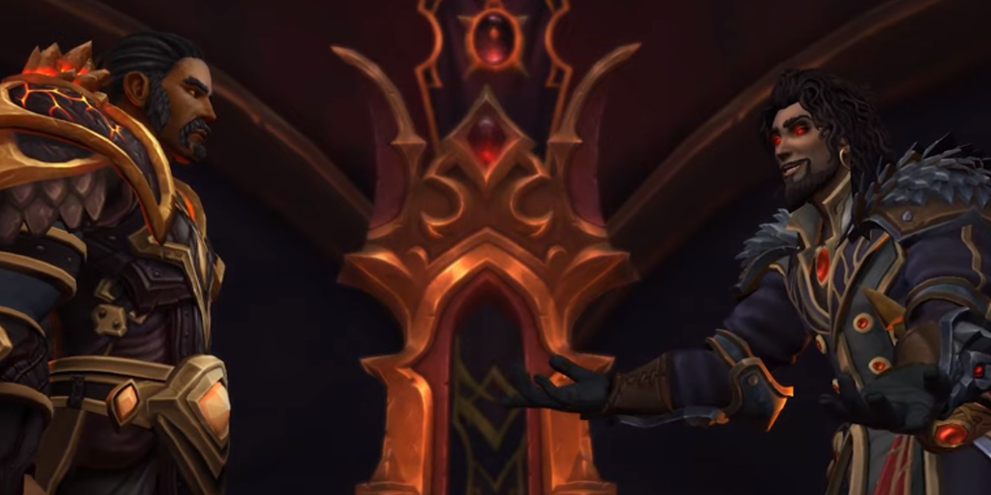 Wrathion e Sabellian como visto em World of Warcraft Dragonflight