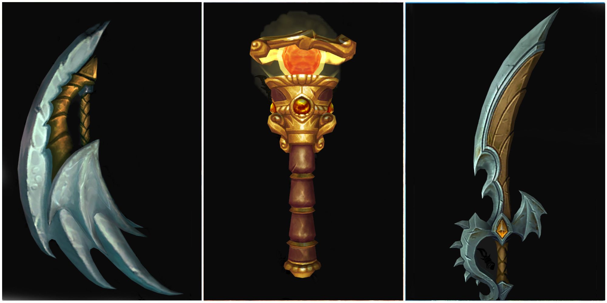 Valdrakken Accord Weapon transmog como visto em World of Warcraft Dragonflight