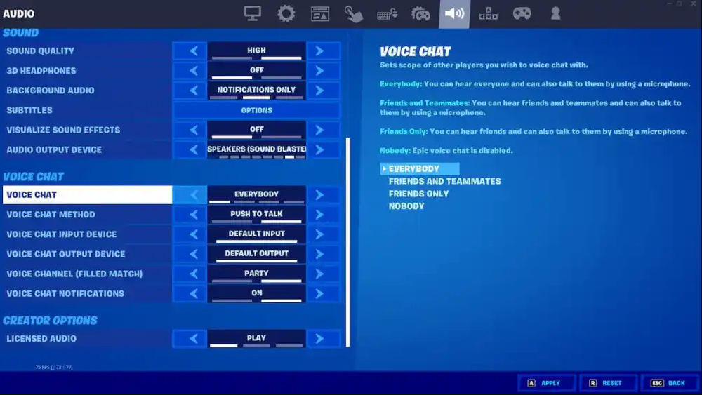Como conversar entre plataformas no Fortnite