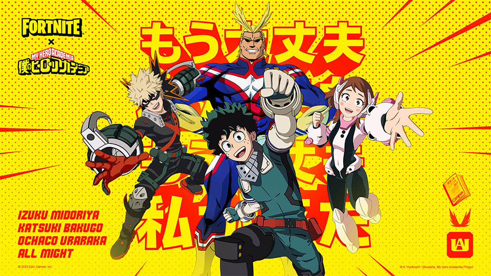 Detalhes do evento de colaboração Fortnite x My Hero Academia