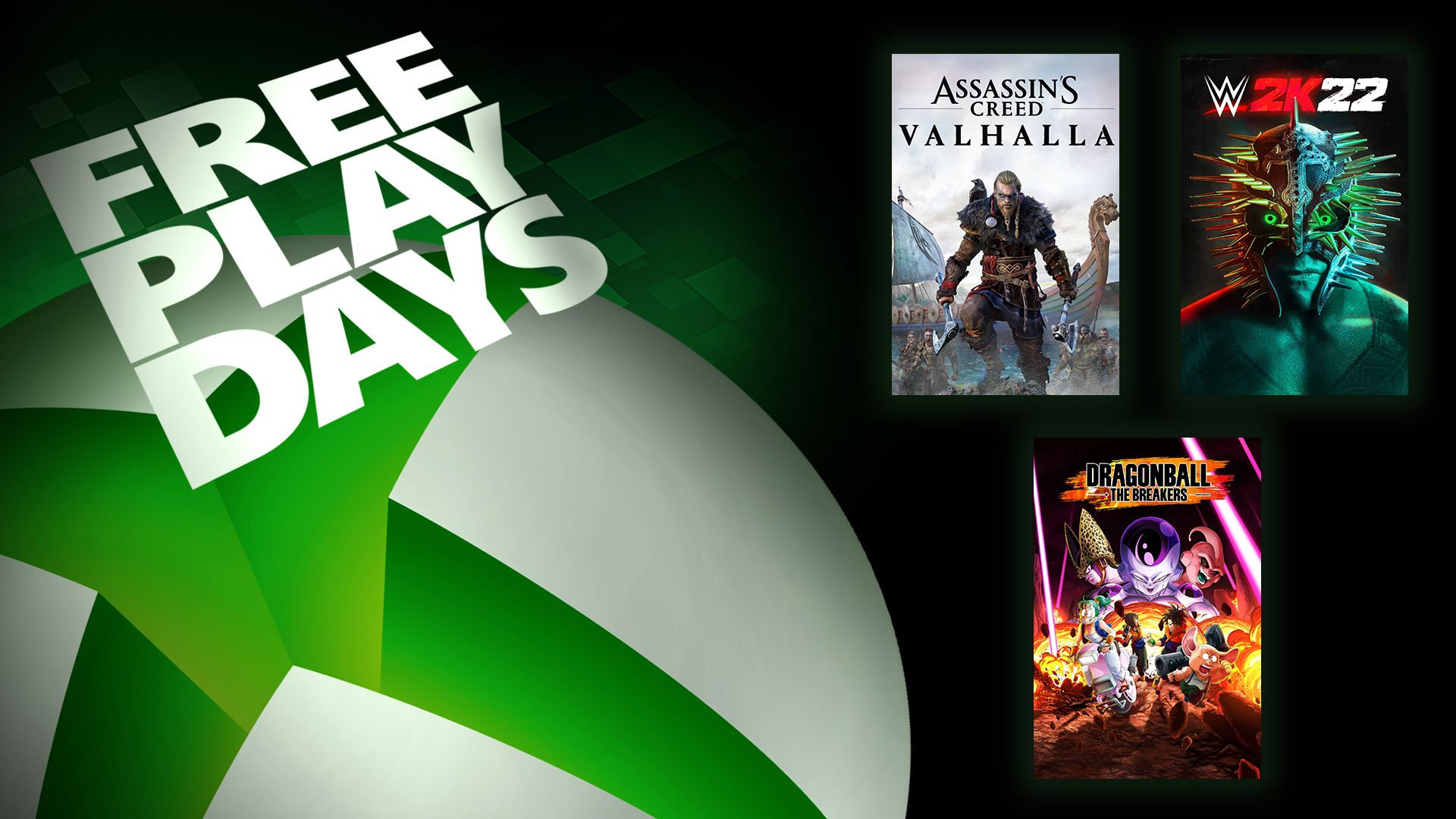 Dias de jogo grátis – Dragon Ball The Breakers, WWE 2K22 e Assassin's Creed: Valhalla