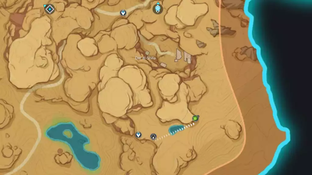 Localização da hipóstase de Dendro no impacto de Genshin