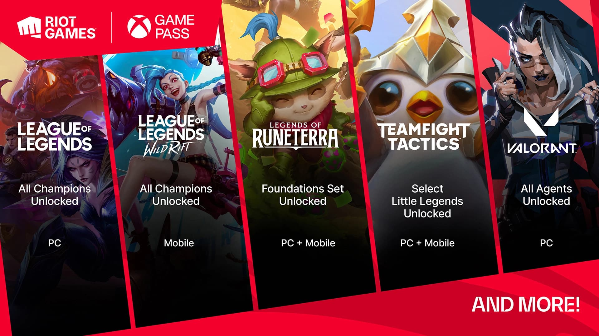 League of Legends e Valorant se juntarão ao Xbox Game Pass em 12 de dezembro