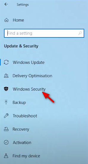 Abrindo as configurações de segurança do Windows