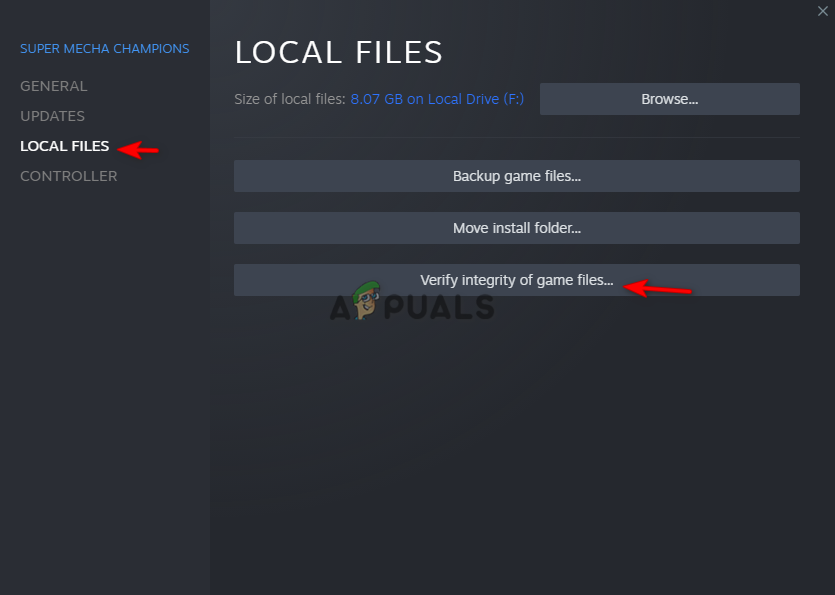 Verificando a integridade dos arquivos do jogo