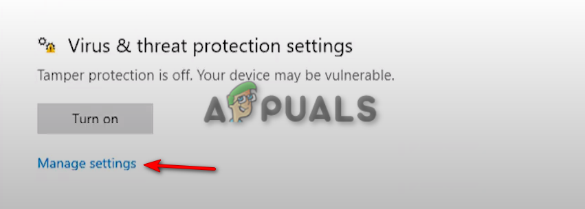 Gerenciando configurações de proteção contra vírus e ameaças