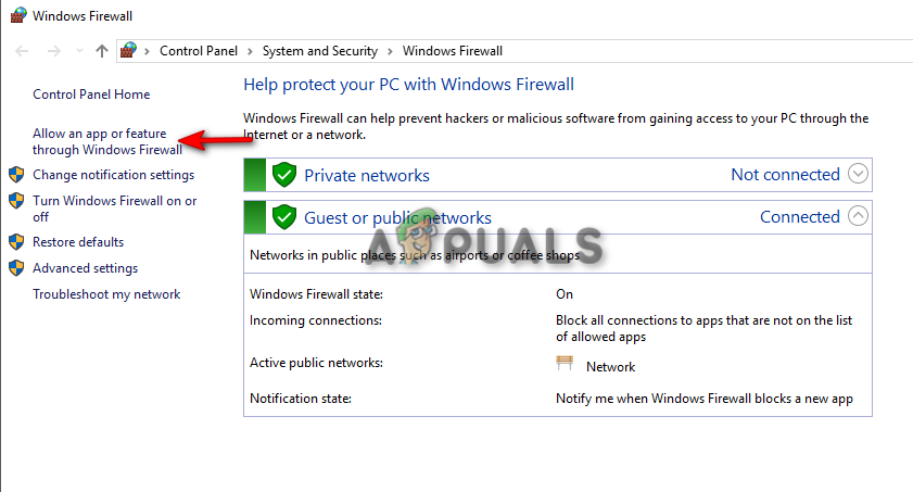 Permitir aplicativo através do Firewall do Windows