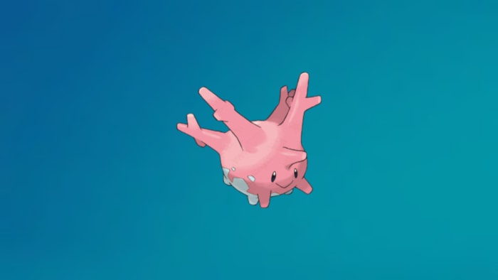 Corsola no fundo do tipo Água.