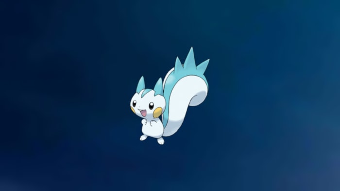 Pachirisu no fundo do tipo elétrico.