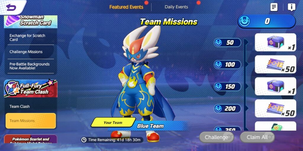 Guia do evento Pokémon Unite Full-Fury Team Clash