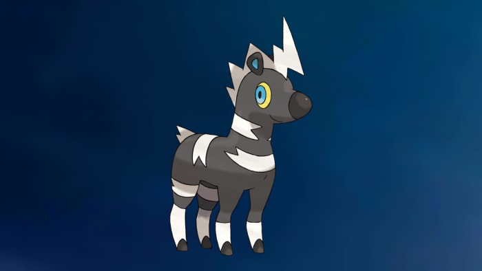 Blitzle no fundo Pokémon Go Electric-type.
