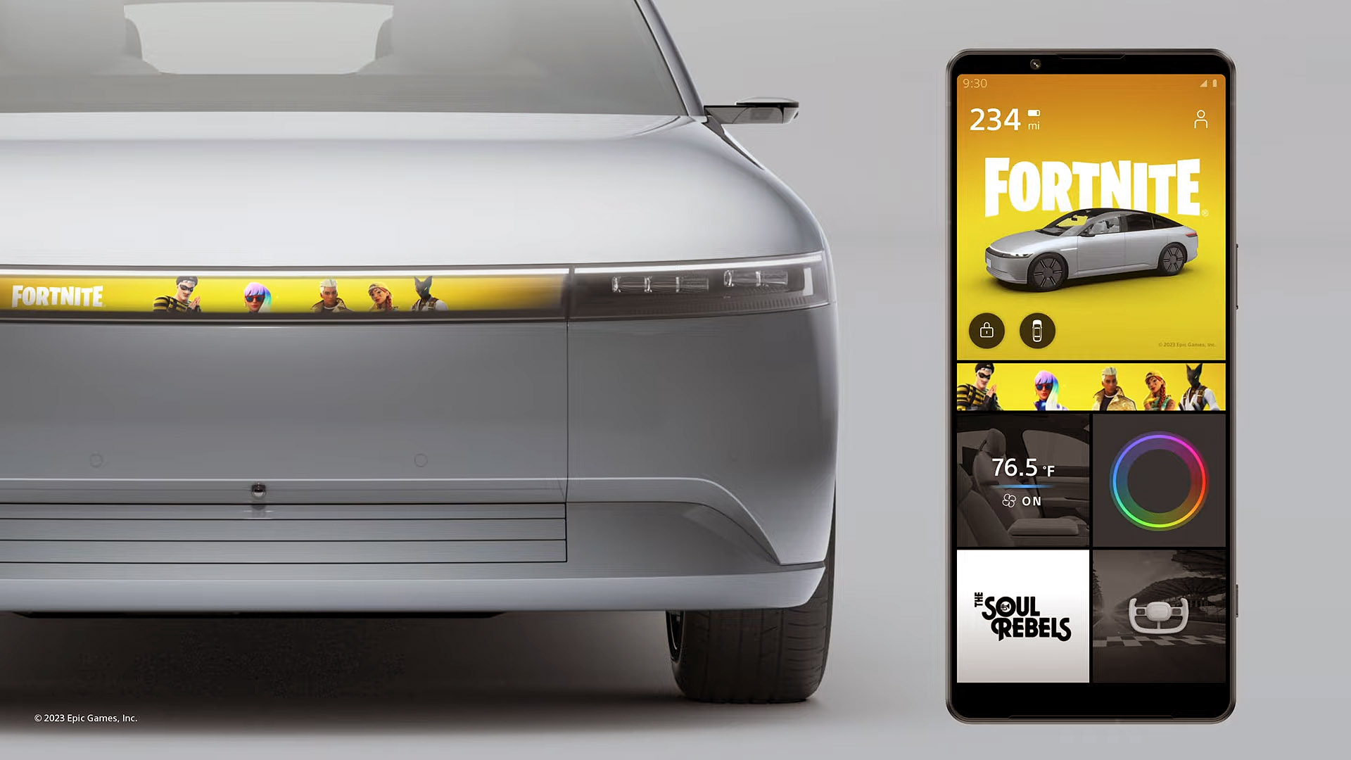 Sony Honda PlayStation 5 EV Afeela será realmente lançado com a Epic do Fortnite como parceira de jogos