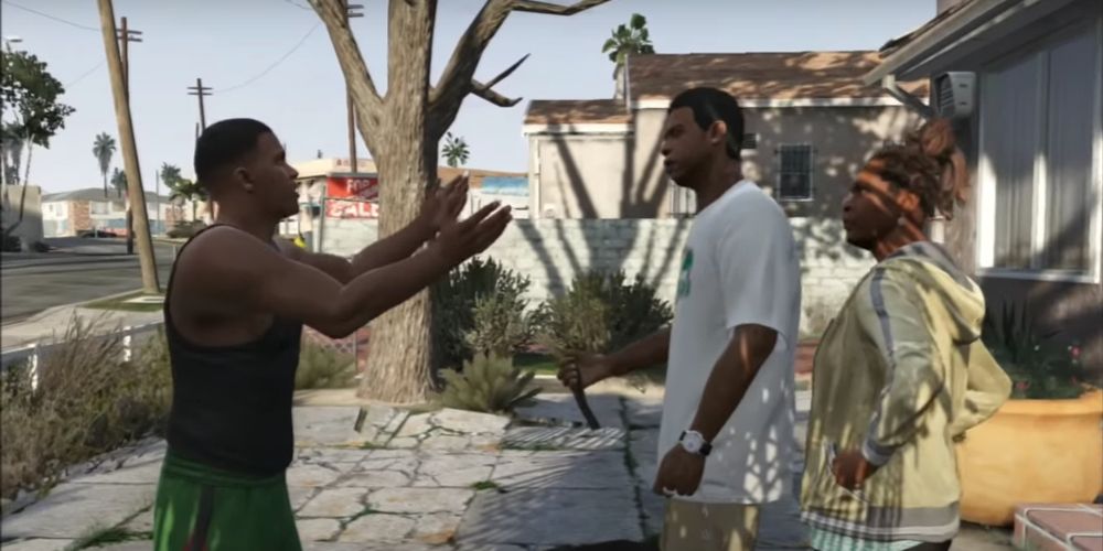 Franklin conversa com Denise em GTA V