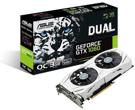 ASUS Dual Series GeForce GTX 1060 OC Edição 3 GB