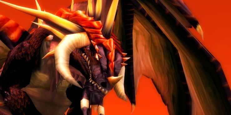 Nefarian o dragão voando no videogame World of Warcraft
