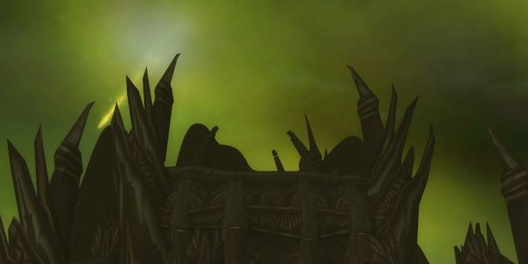 O Templo Negro visto de longe no videogame World of Warcraft