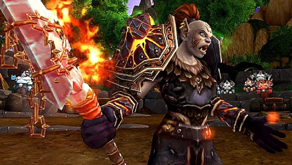 World of Warcraft Orc pronto para a batalha