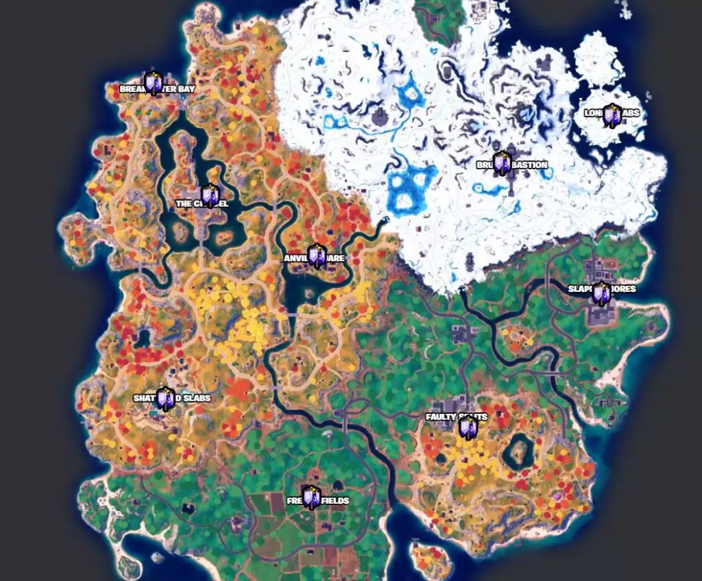 Onde encontrar pontos de captura no Fortnite