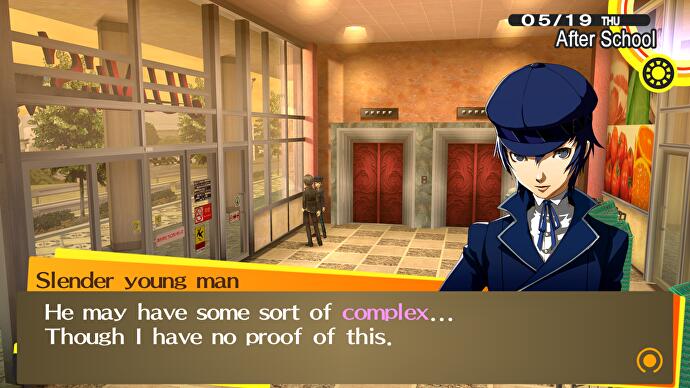 Personagem de Persona 4 Golden diz que Kanji tem um complexo