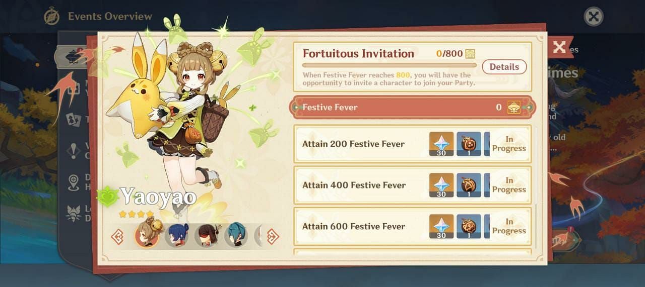 Os jogadores podem reivindicar suas quatro estrelas gratuitas no Fortuitous Invitation (Imagem via Genshin Impact)