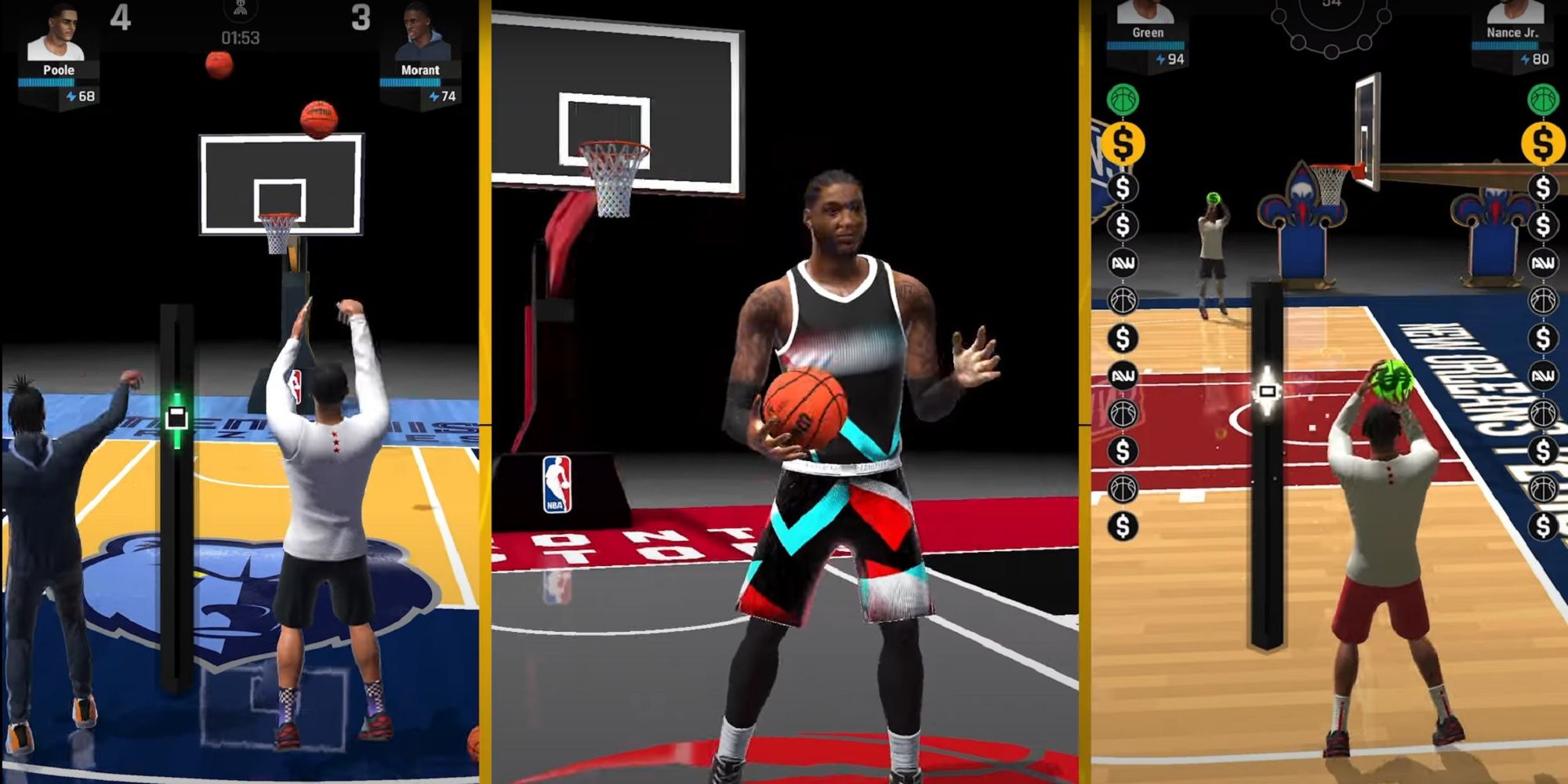 nba todos os jogadores de basquete do mundo atirando em aros
