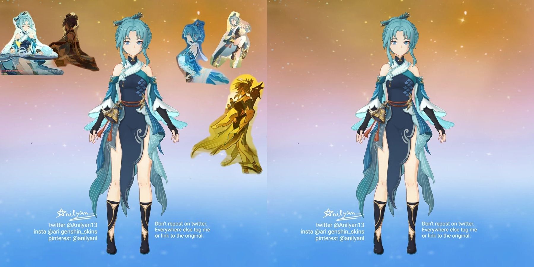 Conceito de Madame Ping do Genshin Impact