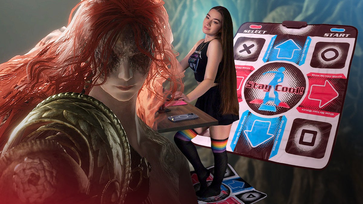 Elden Ring Streamer MissMikkaa derrotou simultaneamente dois Malenias com um tapete de dança e um controlador