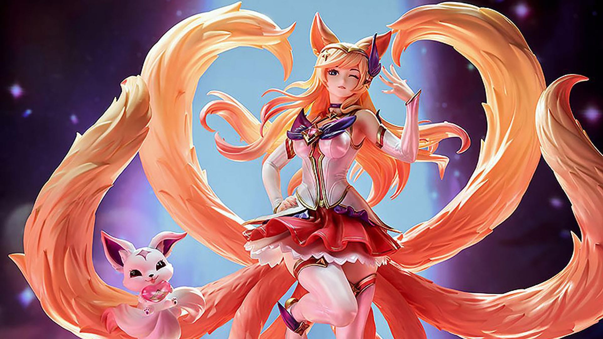 League of Legends Obtendo lindo Star Guardian Ahri Figura