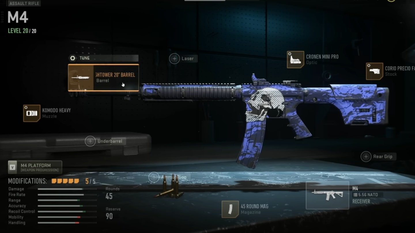Metáfora de especialista em Warzone 2 cria carregamento de M4 "Laser"
