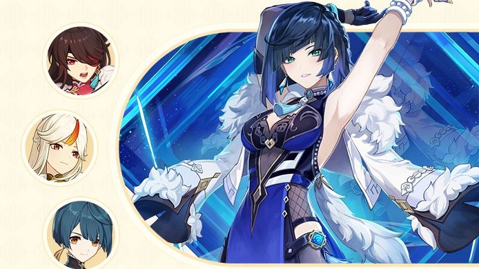 Genshin Impact 3.4 Fase 2 banners - Yelan banner com Beidou, Ningguang e Xingqiu