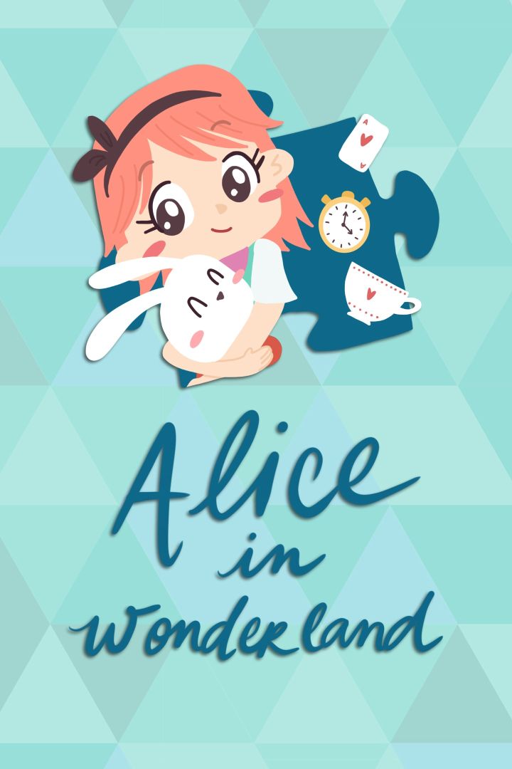 Alice no País das Maravilhas - Um Quebra-Cabeça Conto Arte da Caixa