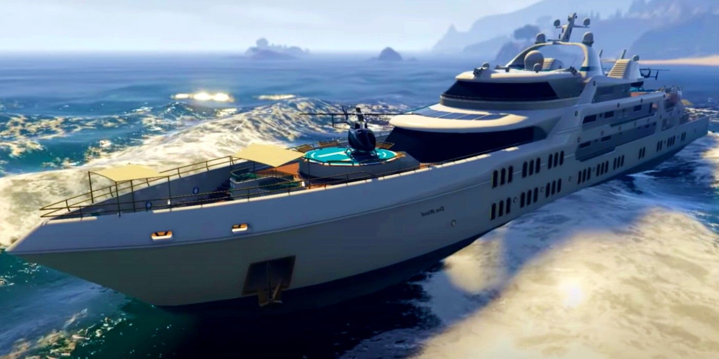 GTA grande iate na água.