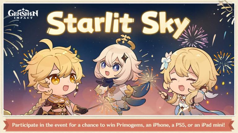 Genshin Impact Starlit Sky guia de eventos na web
