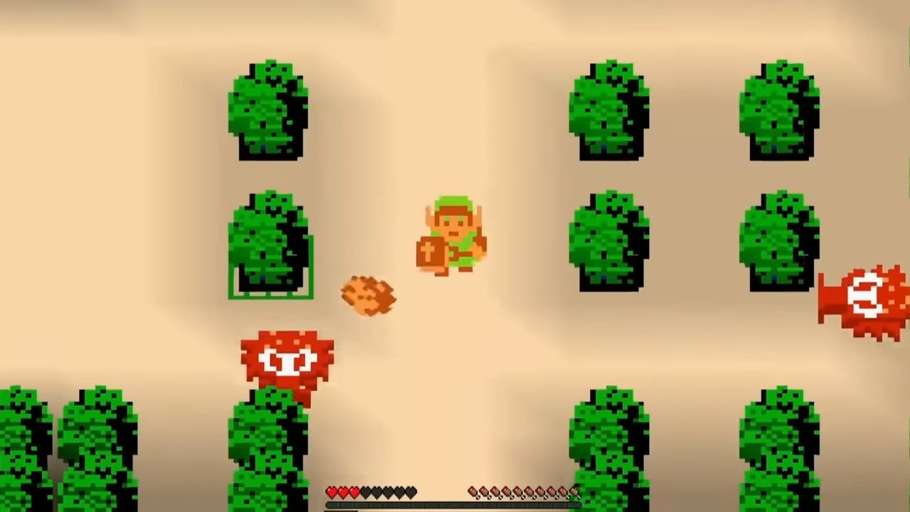 Aleatório: YouTuber recria Zelda clássico no Minecraft com "sem mods"