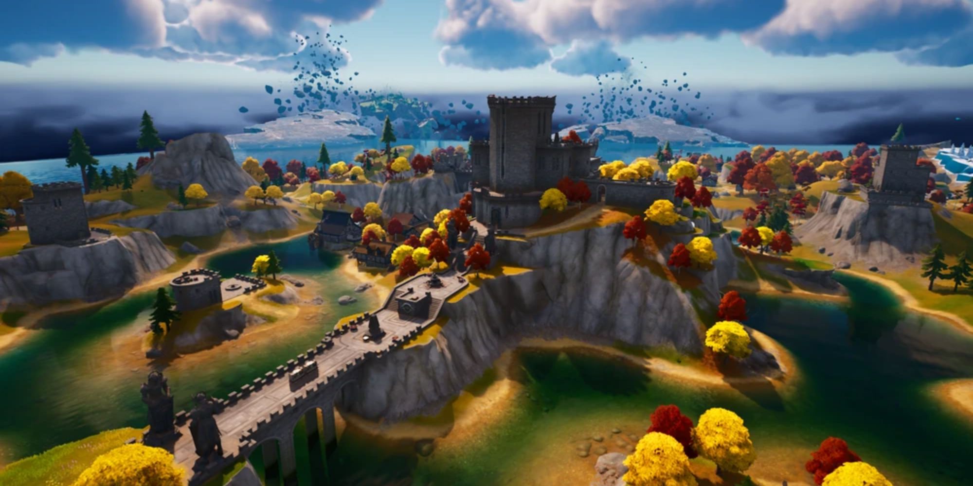 Um grande castelo medieval em Fortnite Chapter 4 chamado The Citadel